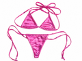 Pink Metallic String Bikini